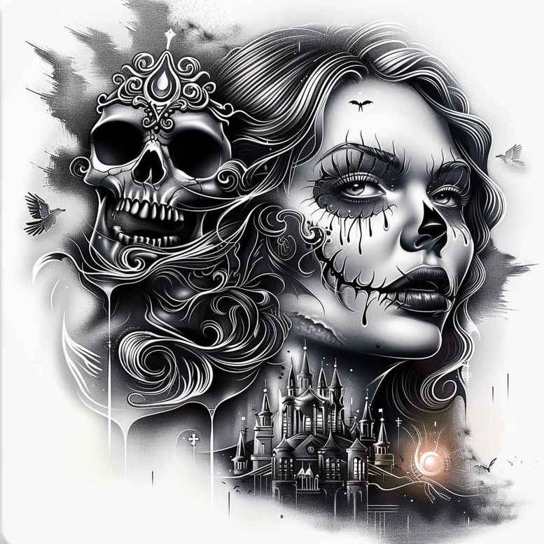 Inne mroczne - Free tattoo design ideas ai genereted - inkby.ai