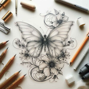 Motyle ćmy ważki - Free tattoo design ideas ai genereted - inkby.ai