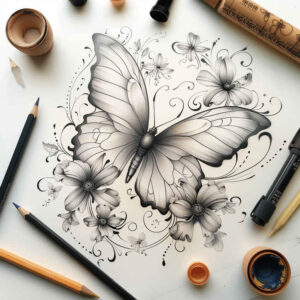 Motyle ćmy ważki - Free tattoo design ideas ai genereted - inkby.ai