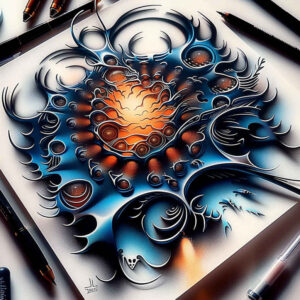 Biomechanika - Free tattoo design ideas ai genereted - inkby.ai