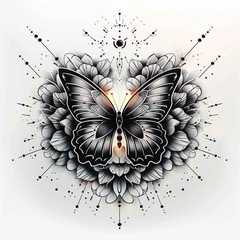 Motyle ćmy ważki - Free tattoo design ideas ai genereted - inkby.ai