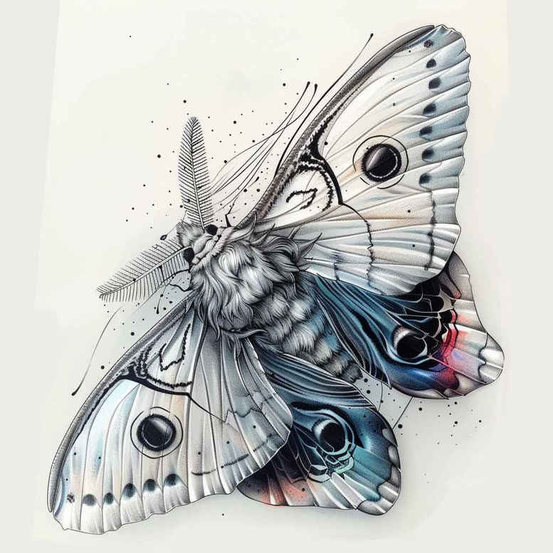 Motyle ćmy ważki - Free tattoo design ideas ai genereted - inkby.ai