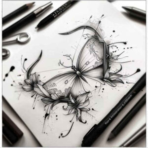 Motyle ćmy ważki - Free tattoo design ideas ai genereted - inkby.ai