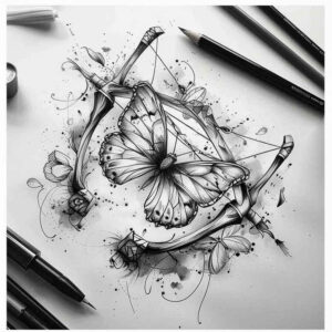 Motyle ćmy ważki - Free tattoo design ideas ai genereted - inkby.ai