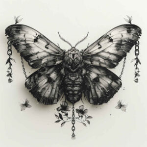 Motyle ćmy ważki - Free tattoo design ideas ai genereted - inkby.ai