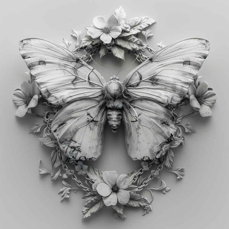 Motyle ćmy ważki - Free tattoo design ideas ai genereted - inkby.ai