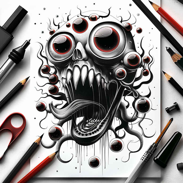 Inne mroczne - Free tattoo design ideas ai genereted - inkby.ai