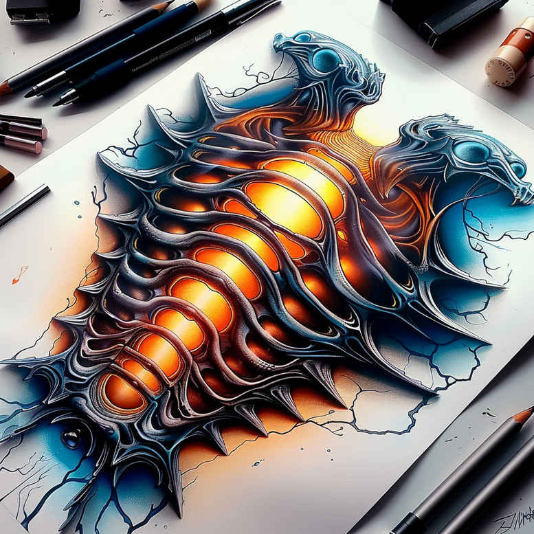 Biomechanika - Free tattoo design ideas ai genereted - inkby.ai
