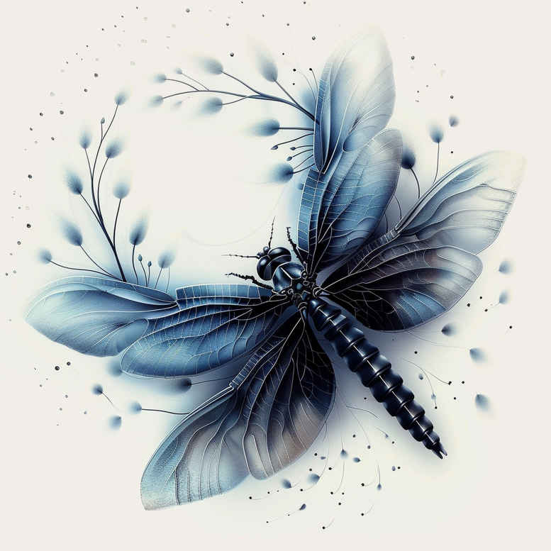 Motyle ćmy ważki - Free tattoo design ideas ai genereted - inkby.ai
