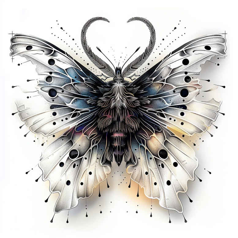 Motyle ćmy ważki - Free tattoo design ideas ai genereted - inkby.ai