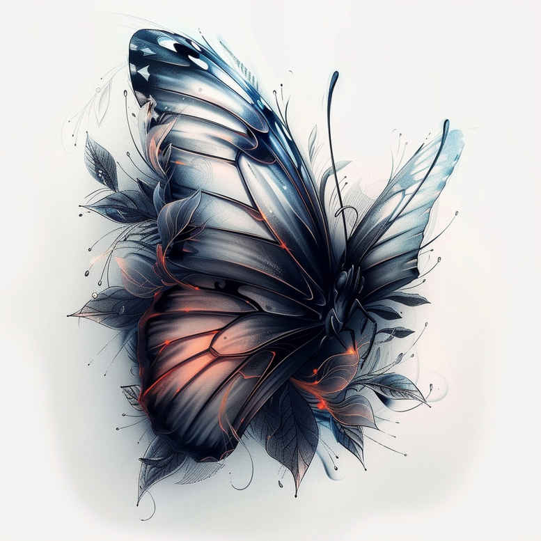 Motyle ćmy ważki - Free tattoo design ideas ai genereted - inkby.ai