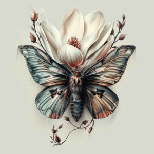 Motyle ćmy ważki - Free tattoo design ideas ai genereted - inkby.ai