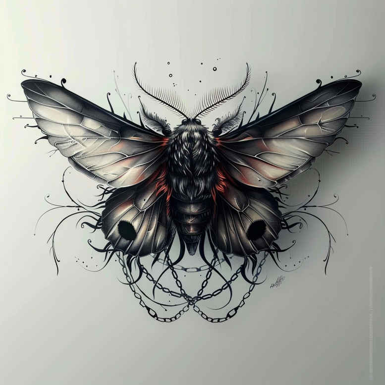 Motyle ćmy ważki - Free tattoo design ideas ai genereted - inkby.ai