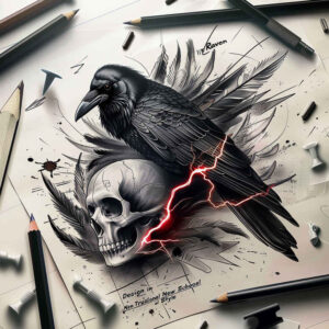 Kruki i wrony - Free tattoo design ideas ai genereted - inkby.ai