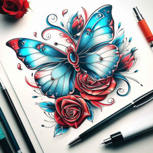 Motyle ćmy ważki - Free tattoo design ideas ai genereted - inkby.ai