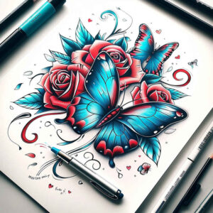 Motyle ćmy ważki - Free tattoo design ideas ai genereted - inkby.ai