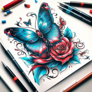 Motyle ćmy ważki - Free tattoo design ideas ai genereted - inkby.ai