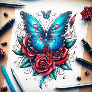 Motyle ćmy ważki - Free tattoo design ideas ai genereted - inkby.ai