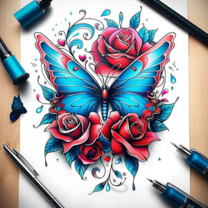 Motyle ćmy ważki - Free tattoo design ideas ai genereted - inkby.ai