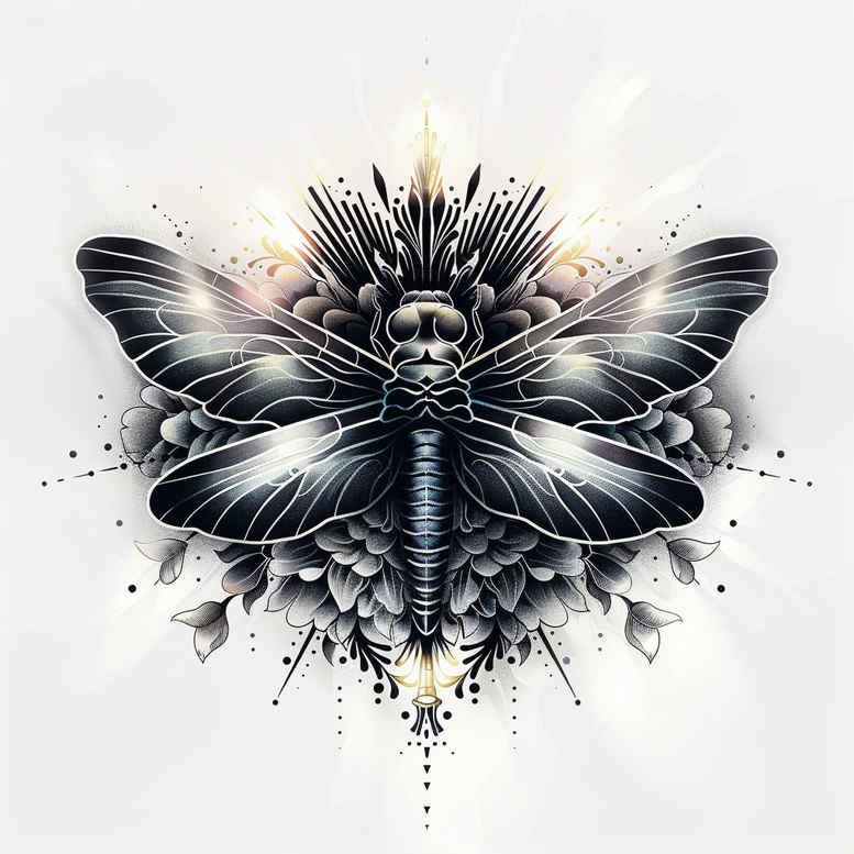 Motyle ćmy ważki - Free tattoo design ideas ai genereted - inkby.ai