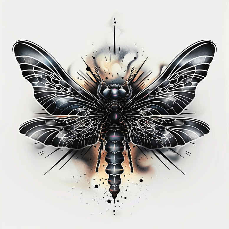 Motyle ćmy ważki - Free tattoo design ideas ai genereted - inkby.ai