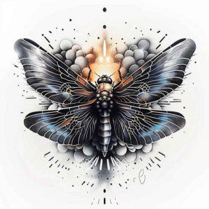 Motyle ćmy ważki - Free tattoo design ideas ai genereted - inkby.ai