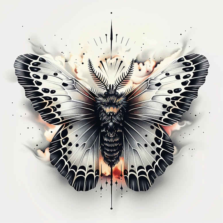 Motyle ćmy ważki - Free tattoo design ideas ai genereted - inkby.ai