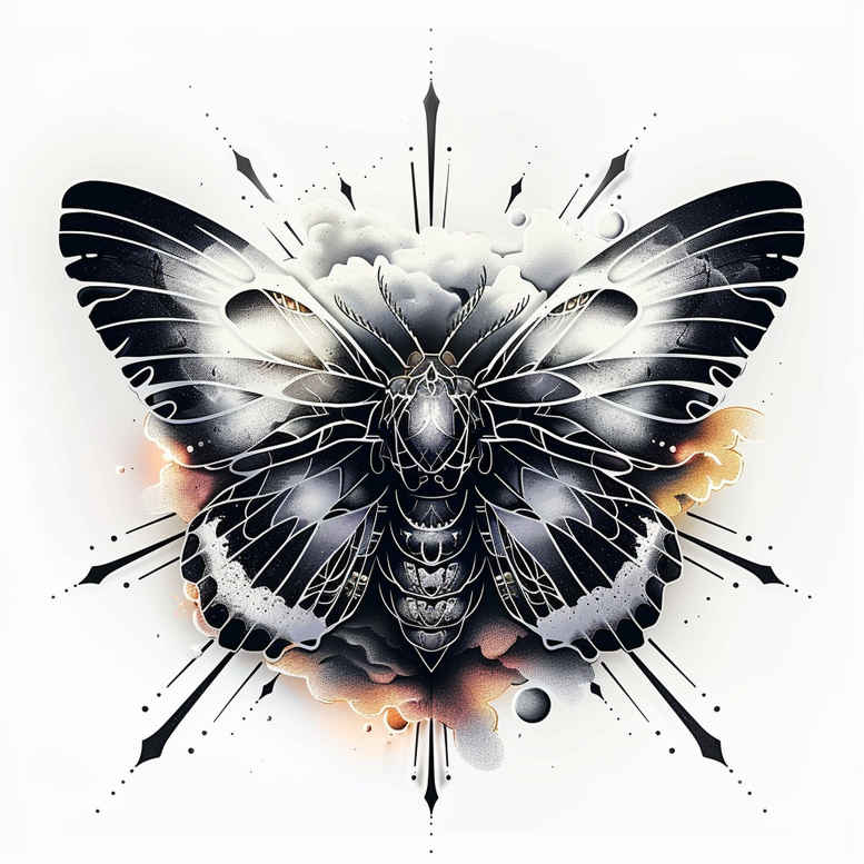 Motyle ćmy ważki - Free tattoo design ideas ai genereted - inkby.ai