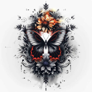 Motyle ćmy ważki - Free tattoo design ideas ai genereted - inkby.ai