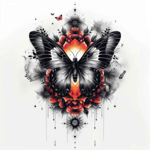 Motyle ćmy ważki - Free tattoo design ideas ai genereted - inkby.ai