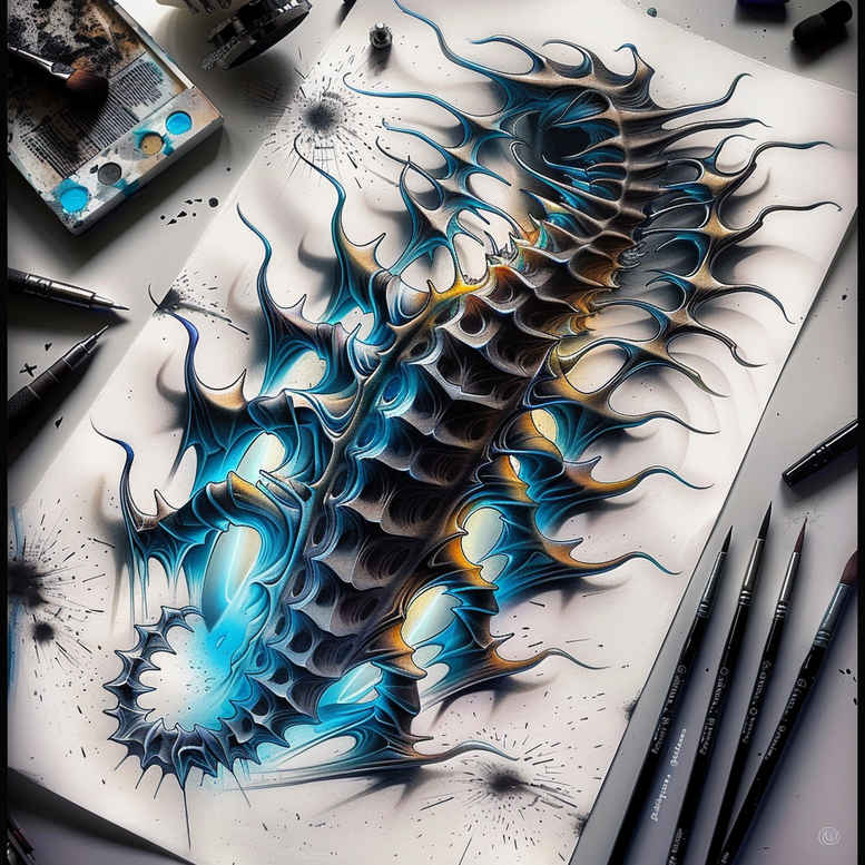 Biomechanika - Free tattoo design ideas ai genereted - inkby.ai