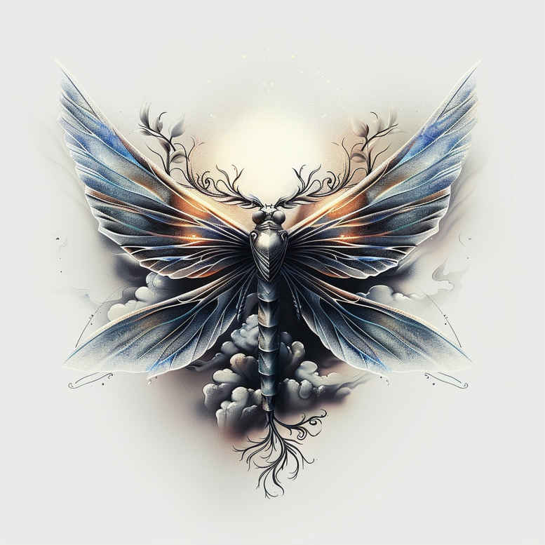 Motyle ćmy ważki - Free tattoo design ideas ai genereted - inkby.ai