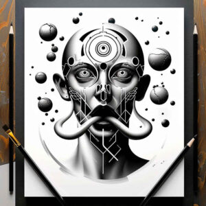 Surrealistyczne postacie - Free tattoo design ideas ai genereted - inkby.ai