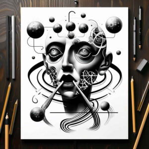 Surrealistyczne postacie - Free tattoo design ideas ai genereted - inkby.ai
