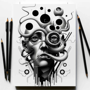 Surrealistyczne postacie - Free tattoo design ideas ai genereted - inkby.ai