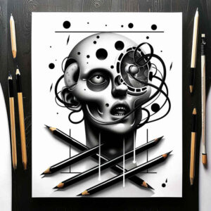 Surrealistyczne postacie - Free tattoo design ideas ai genereted - inkby.ai
