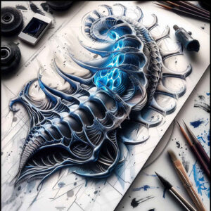 Biomechanika - Free tattoo design ideas ai genereted - inkby.ai