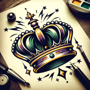 Korony i diamenty - Free tattoo design ideas ai genereted - inkby.ai