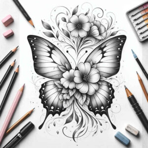 Motyle ćmy ważki - Free tattoo design ideas ai genereted - inkby.ai