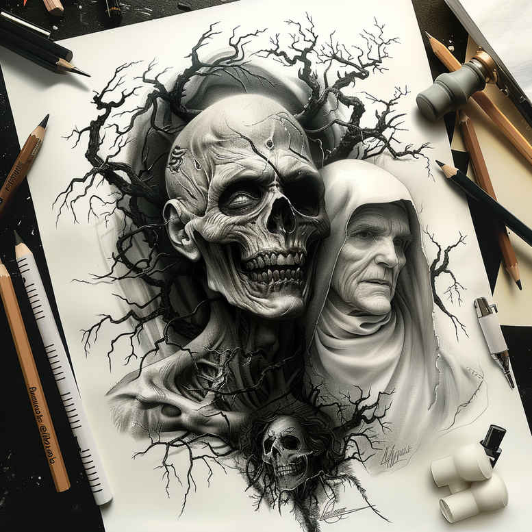 Inne mroczne - Free tattoo design ideas ai genereted - inkby.ai