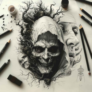 Inne mroczne - Free tattoo design ideas ai genereted - inkby.ai