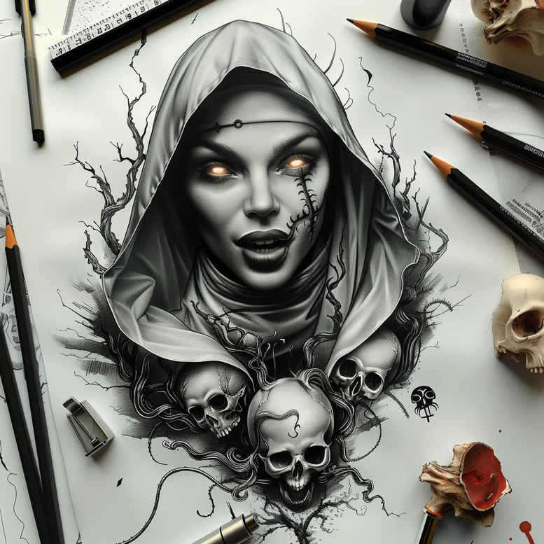 Inne mroczne - Free tattoo design ideas ai genereted - inkby.ai