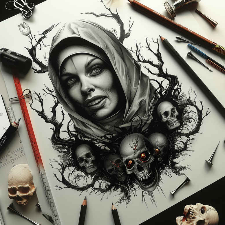 Inne mroczne - Free tattoo design ideas ai genereted - inkby.ai