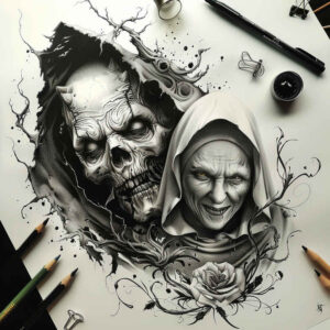 Inne mroczne - Free tattoo design ideas ai genereted - inkby.ai