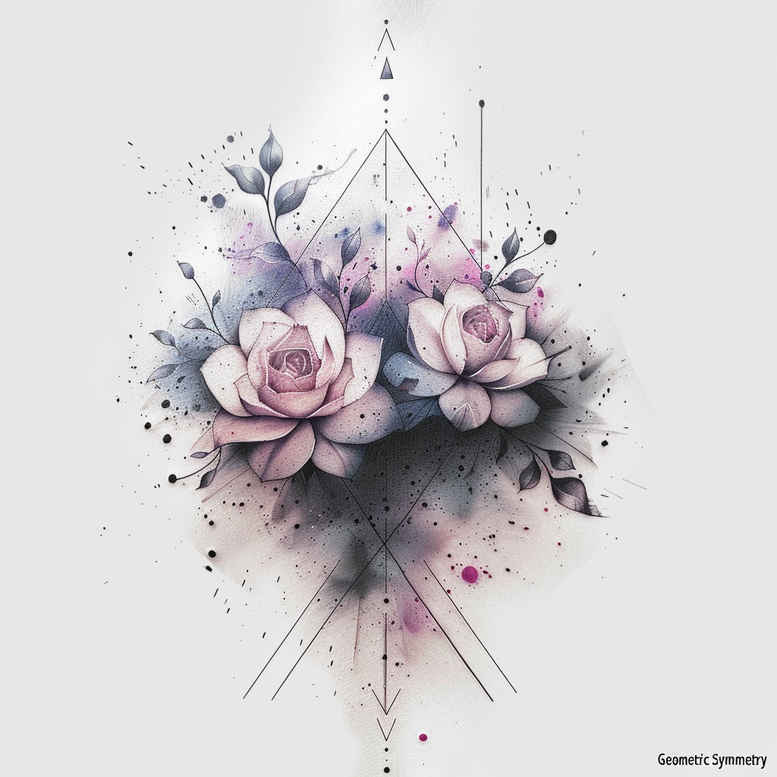 Delikatne kwiaty - Free tattoo design ideas ai genereted - inkby.ai