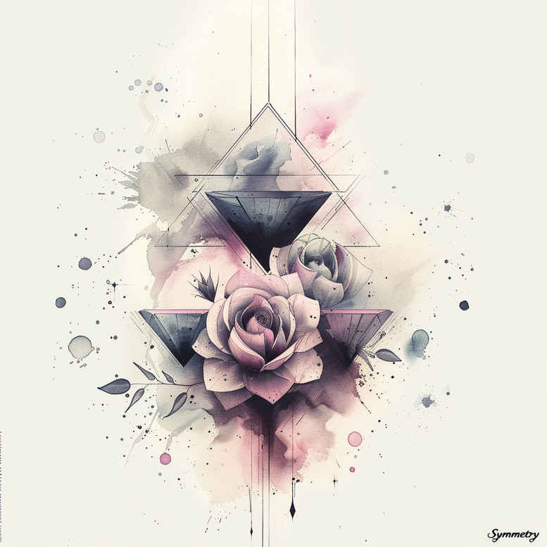 Delikatne kwiaty - Free tattoo design ideas ai genereted - inkby.ai
