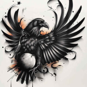 Kruki i wrony - Free tattoo design ideas ai genereted - inkby.ai