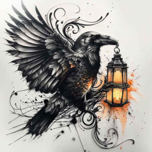 Kruki i wrony - Free tattoo design ideas ai genereted - inkby.ai