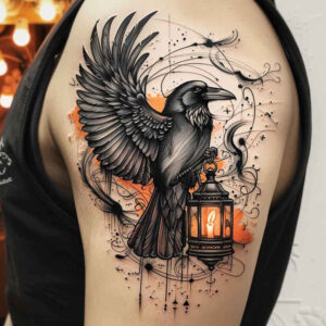 Kruki i wrony - Free tattoo design ideas ai genereted - inkby.ai