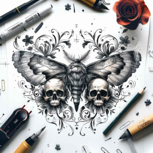 Motyle ćmy ważki - Free tattoo design ideas ai genereted - inkby.ai